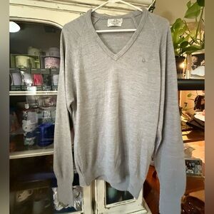 Dior Light Gray V-Neck Sweater